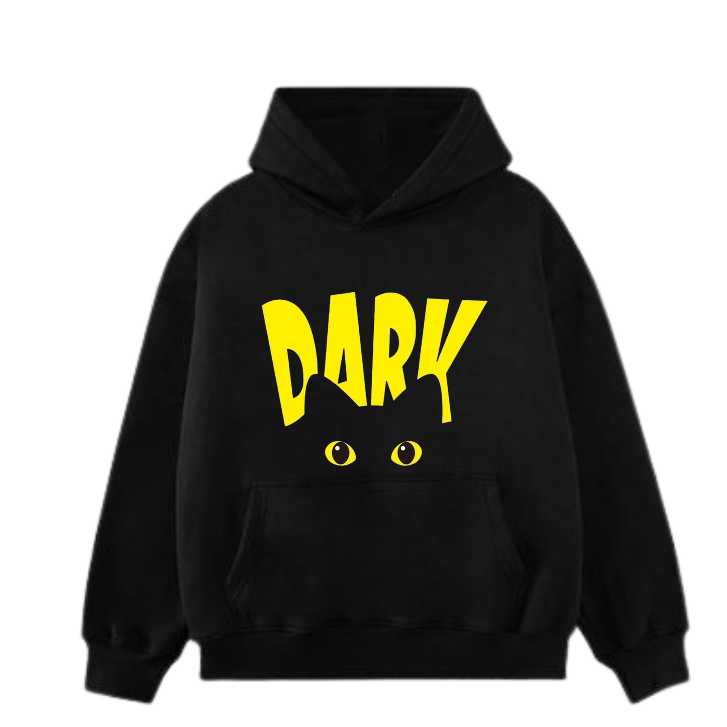 Dark Cat Eyes Black Hoodie | RoMan Creations Streetwear