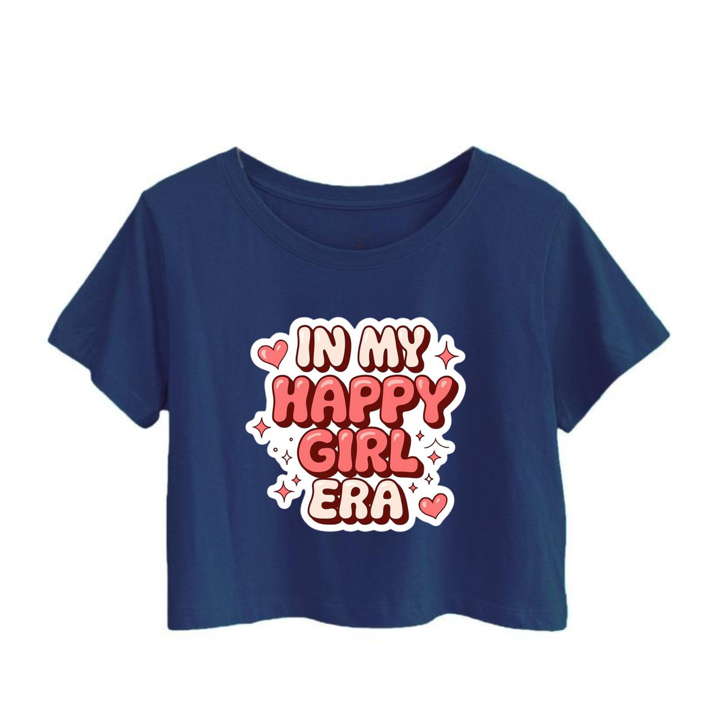 Crop Top With "In My Happy Girl Era" Printed
