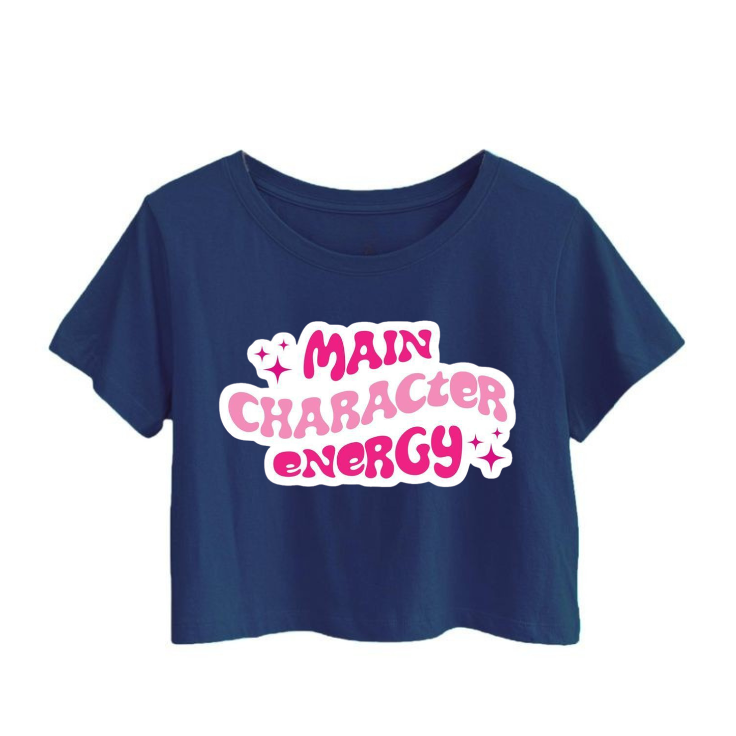 Crop Top With "Main Character Energy" Printed