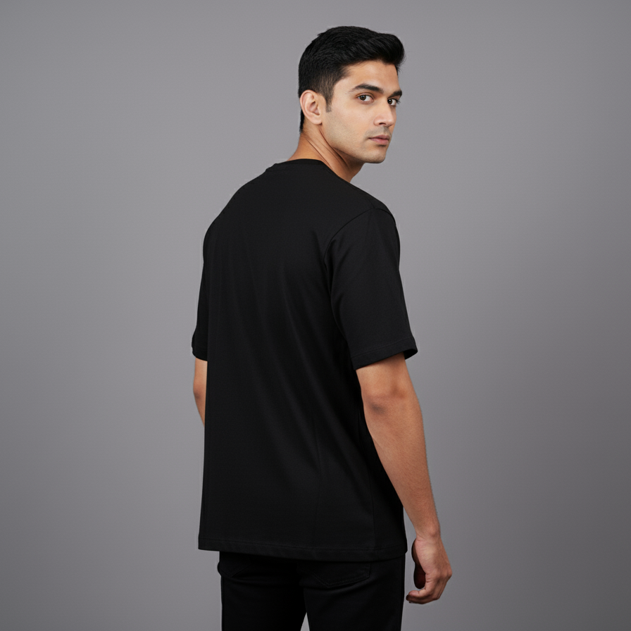 Men's Black Oversized T-shirt