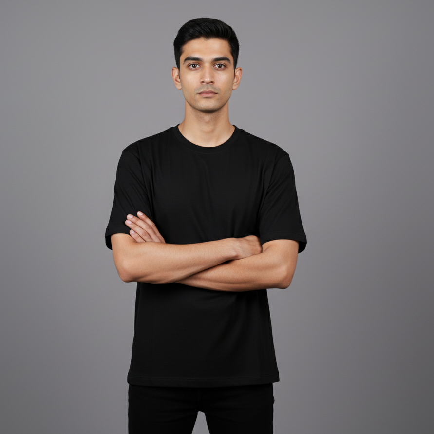 Men's Black Oversized T-shirt