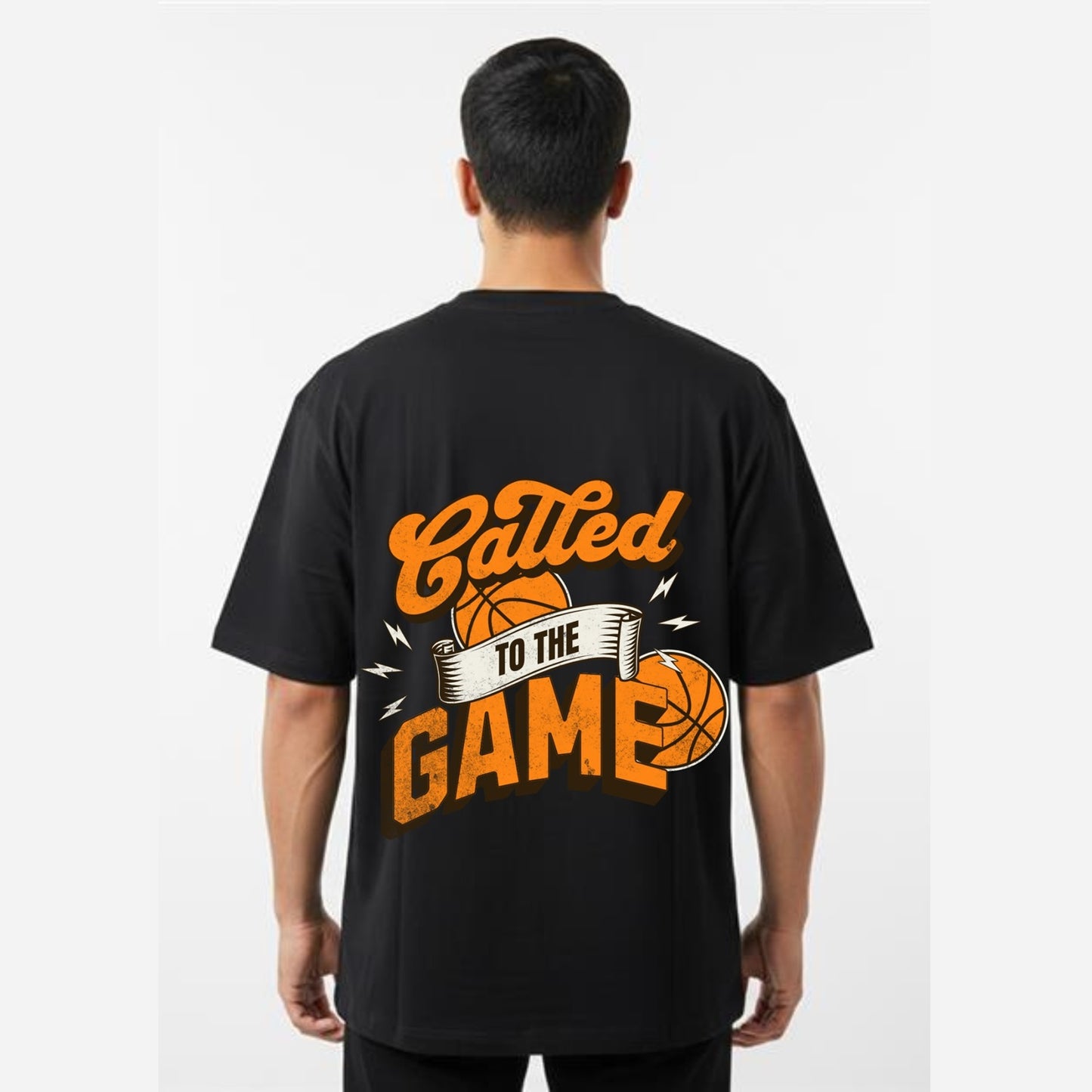 Men's Oversized T-Shirt With "Called to the Game" Printed
