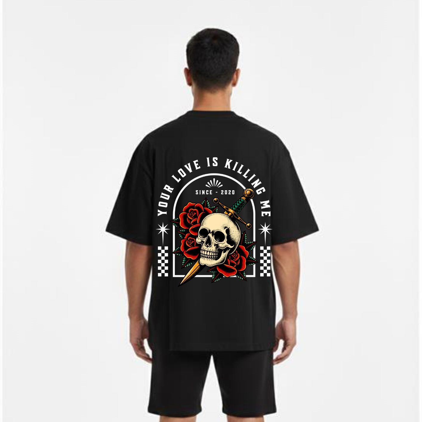 Men's Oversized T-Shirt With "Your Love is Killing Me" Printed