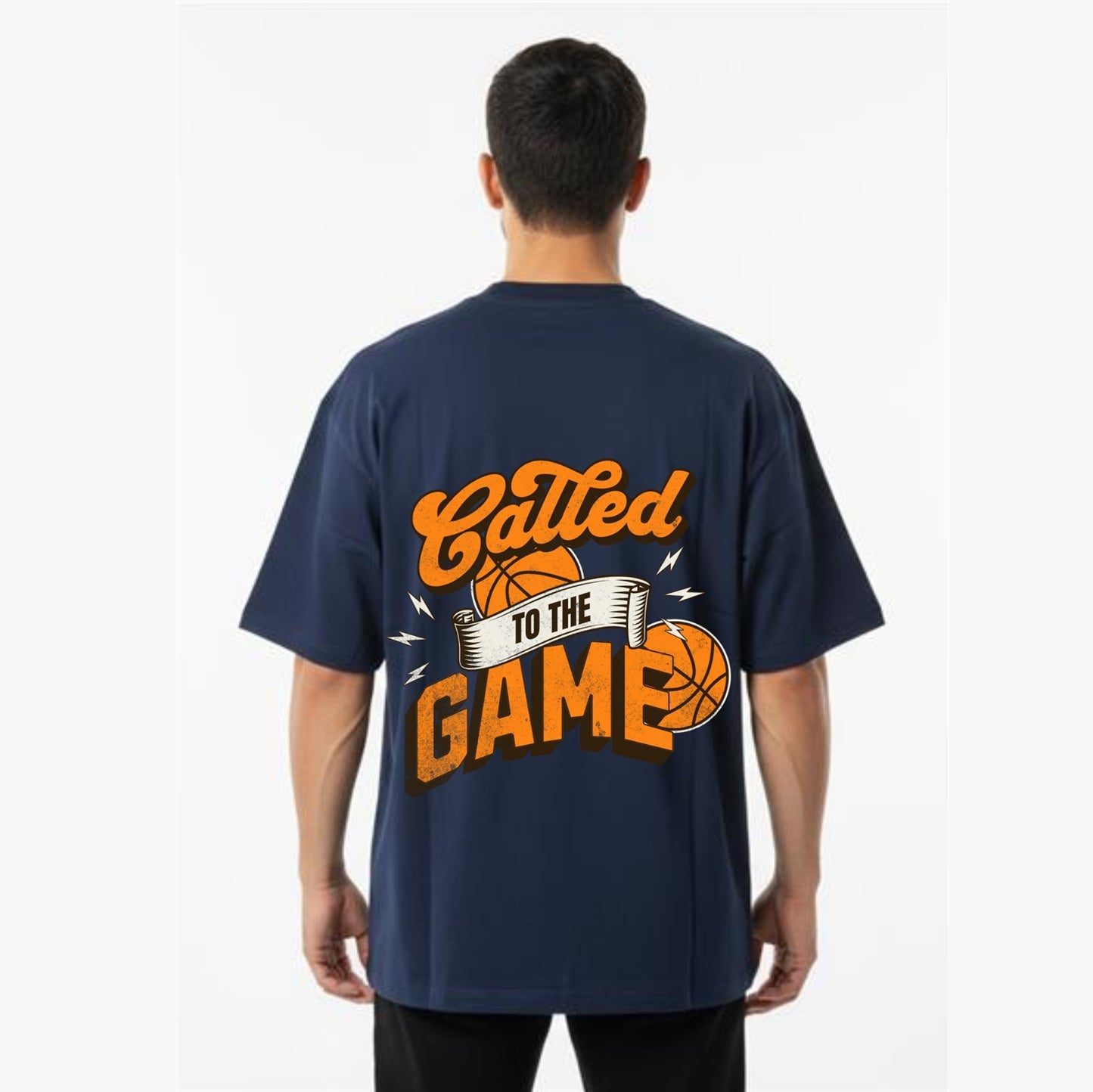 Men's Oversized T-Shirt With "Called to the Game" Printed