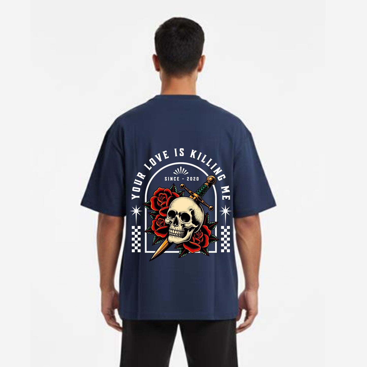Men's Oversized T-Shirt With "Your Love is Killing Me" Printed