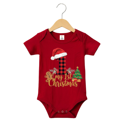 My 1st Christmas Design Onesies, Unisex Baby Romper