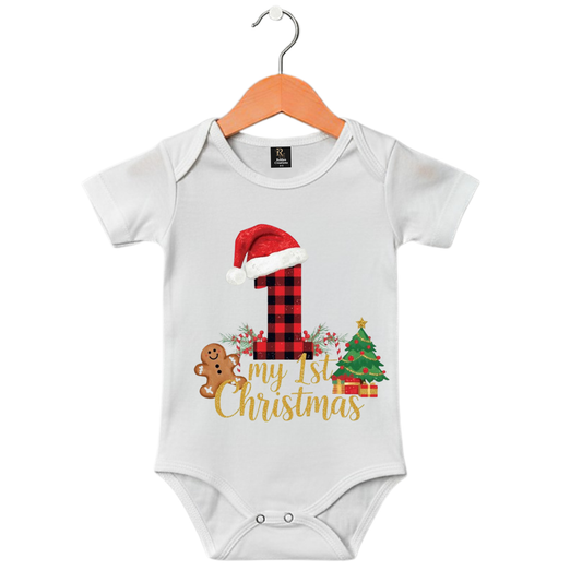 My 1st Christmas Design Onesies, Unisex Baby Romper