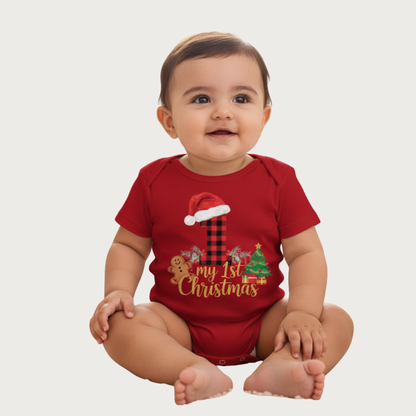 My 1st Christmas Design Onesies, Unisex Baby Romper
