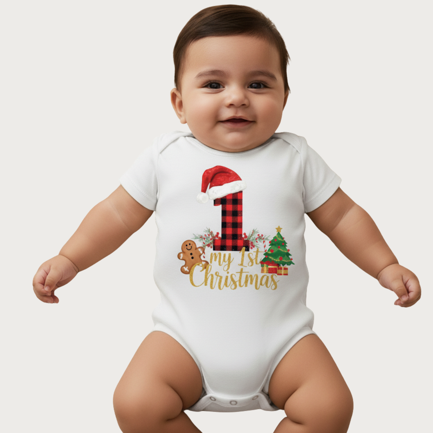 My 1st Christmas Design Onesies, Unisex Baby Romper