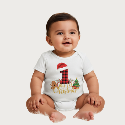 My 1st Christmas Design Onesies, Unisex Baby Romper