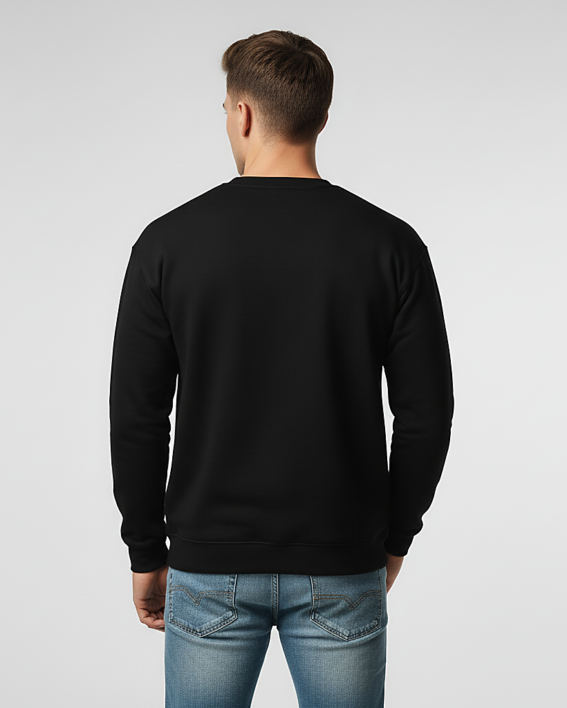 "Be Real Not Perfect" Inspirational Gold Text Black Unisex Sweatshirt