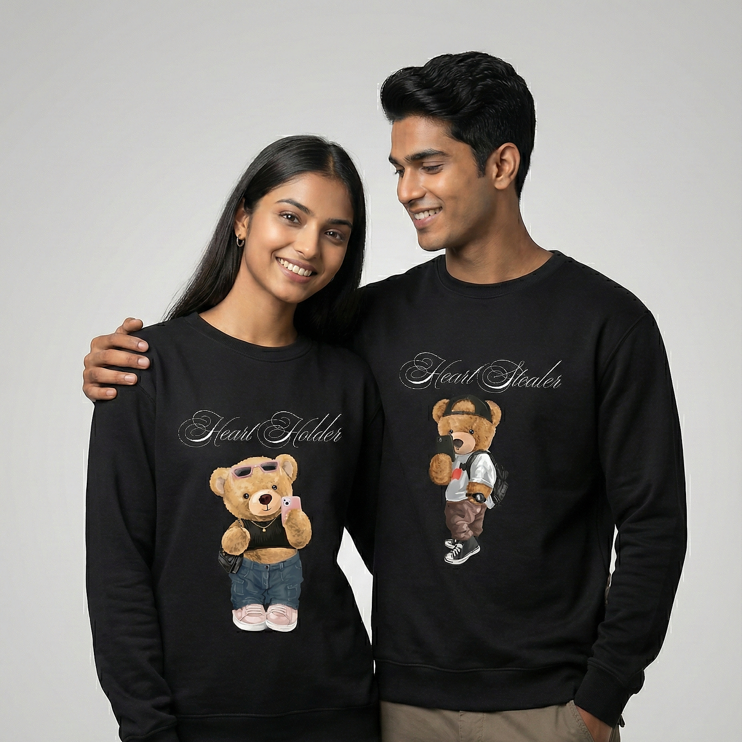 Heart Stealer and Heart Holder couple Sweatshirt Combo