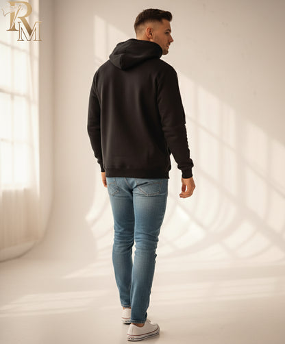 Heavyweight Essential Black Hoodie (350 GSM)