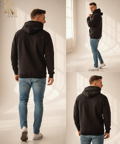 Heavyweight Essential Black Hoodie (350 GSM)