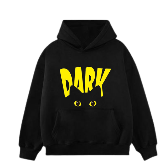 Dark Cat Eyes Black Hoodie | RoMan Creations Streetwear