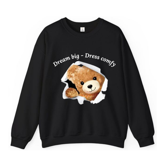 Dream Big Dress Comfy Graphic Sweatshirt | Black