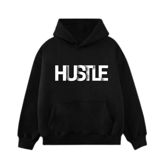 Hustle Black Oversized Hoodie