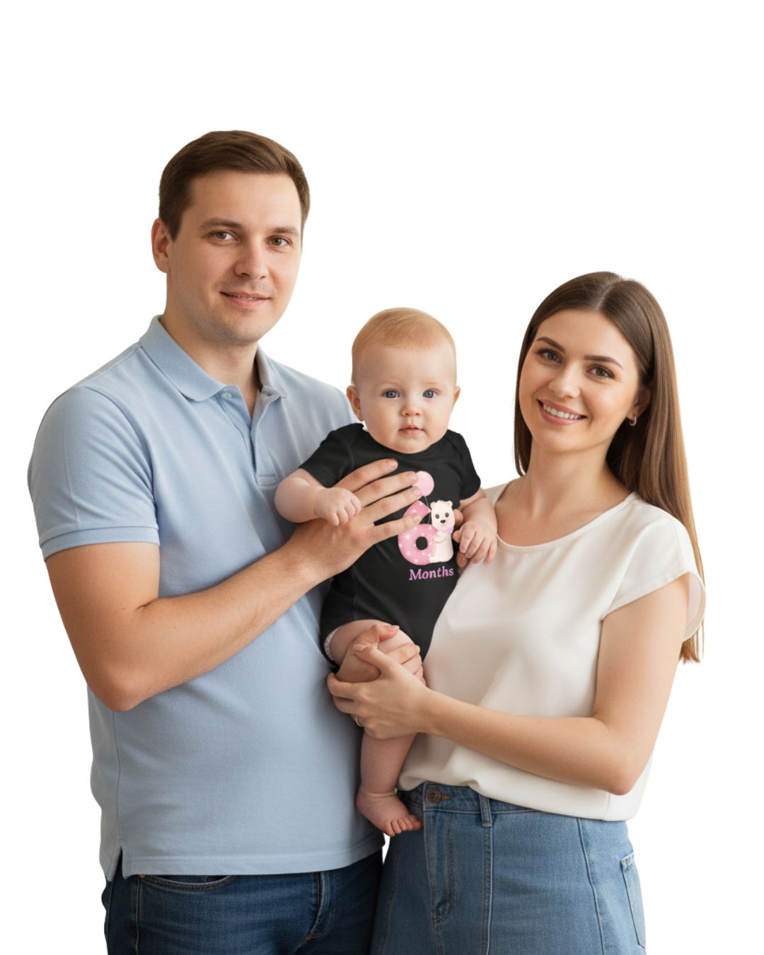 Unisex Baby Monthly Milestone Onesie Set (1-12 Months) - Pink Bear Rompers