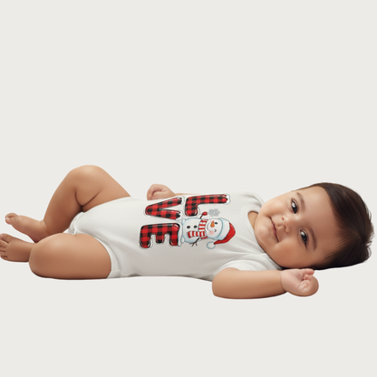 Special Onesies, LOVE" snowman bodysuit Half Sleeve Romper