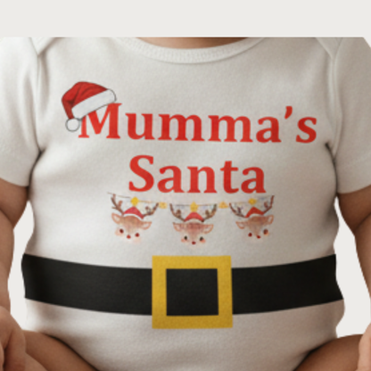 Special Mumma's Santa Christmas Design Onesies, Unisex Baby Romper