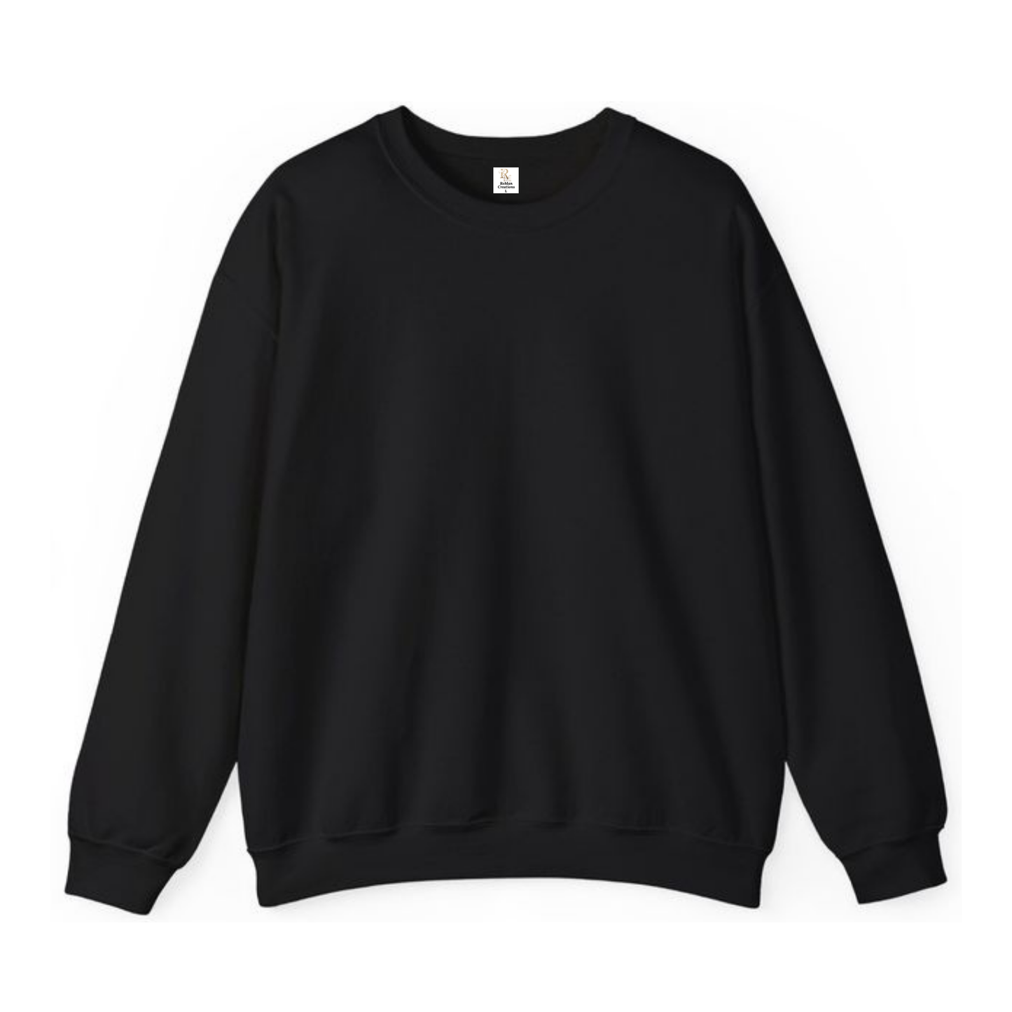 Classic Black Crewneck Sweatshirt | Plain Essentials