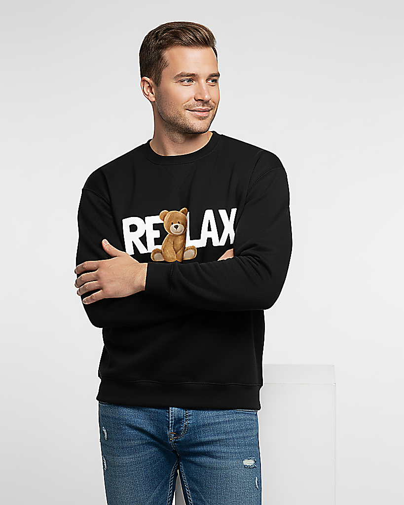 RoMan Creations Printed Sweatshirt "RELAX"