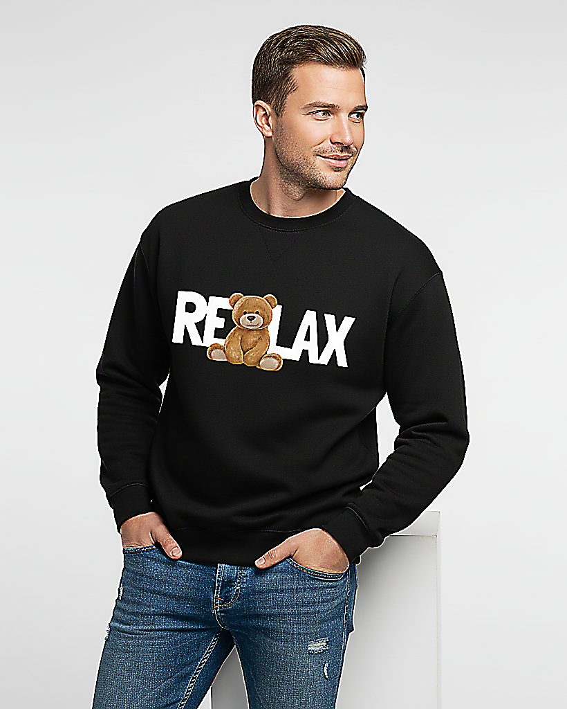 RoMan Creations Printed Sweatshirt "RELAX"