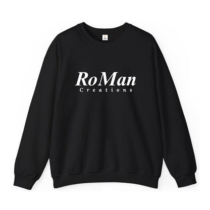 RoMan Creations Classic Black Cotton Unisex Sweatshirt