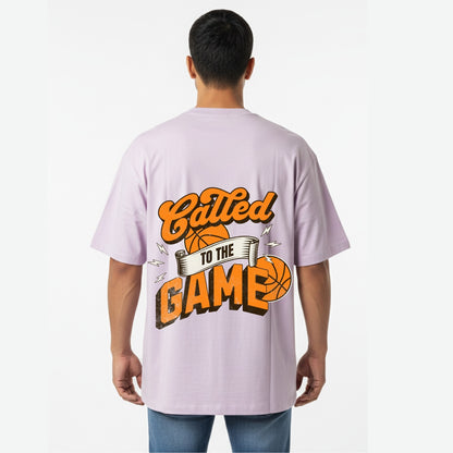 Men's Oversized T-Shirt With "Called to the Game" Printed