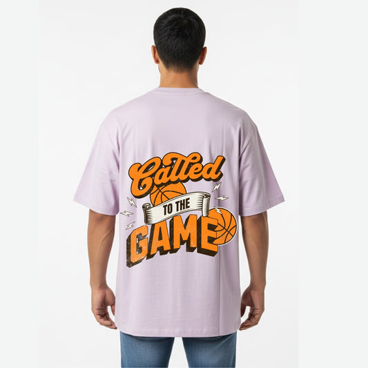 Men's Oversized T-Shirt With "Called to the Game" Printed