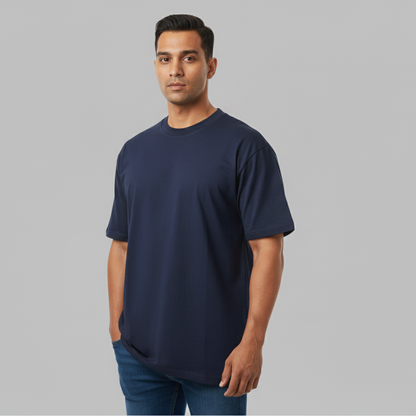 Men's Moonlight Blue Oversized T-Shirt