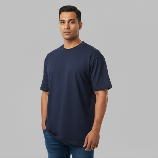 Men's Moonlight Blue Oversized T-Shirt