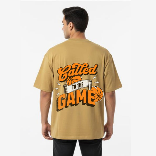 Men's Oversized T-Shirt With "Called to the Game" Printed