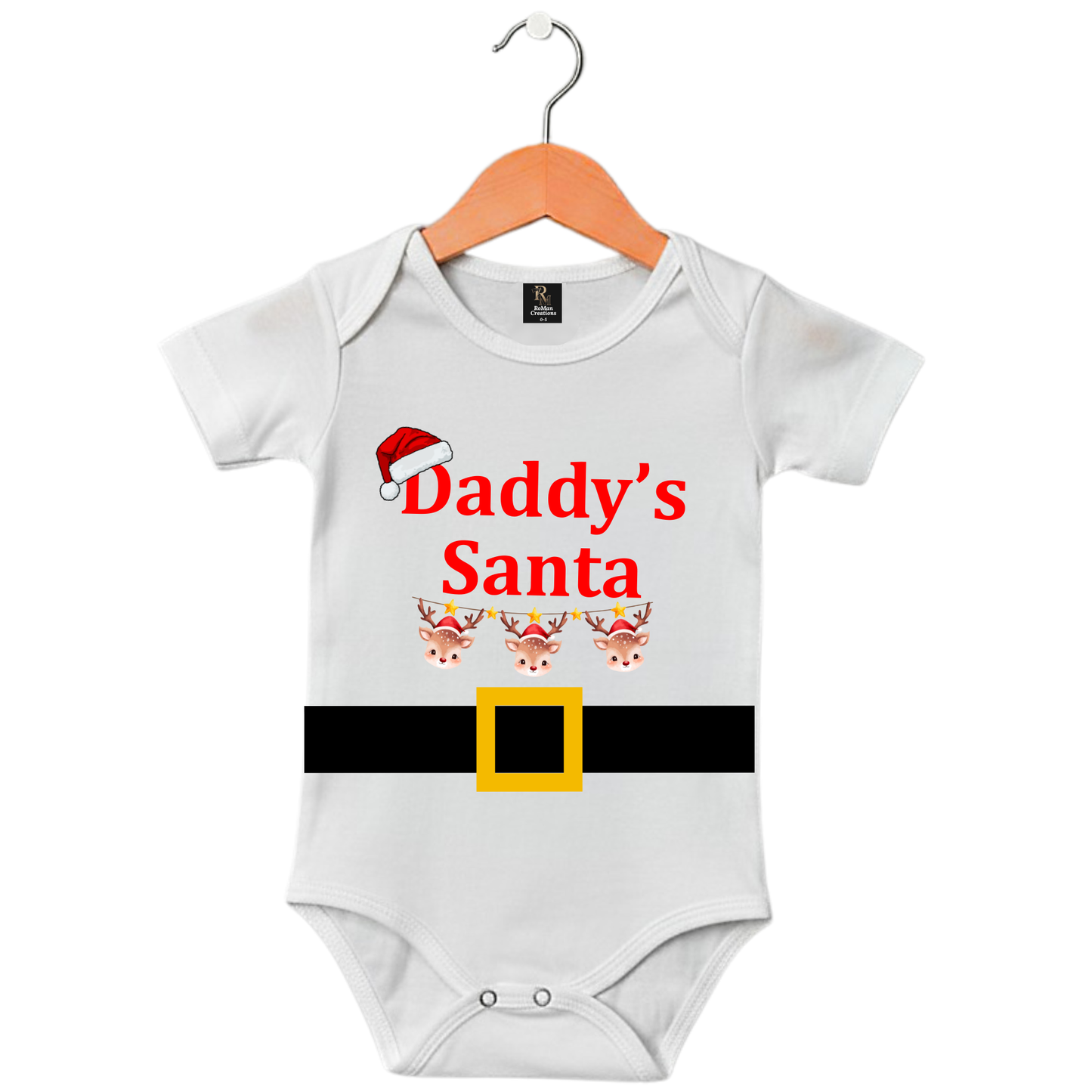RoMan Creations Special Daddy's Santa Christmas Design Onesies