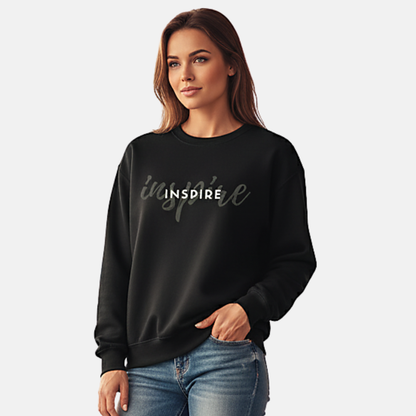 RoMan Creations "Inspire" Graphic Crewneck Sweatshirt
