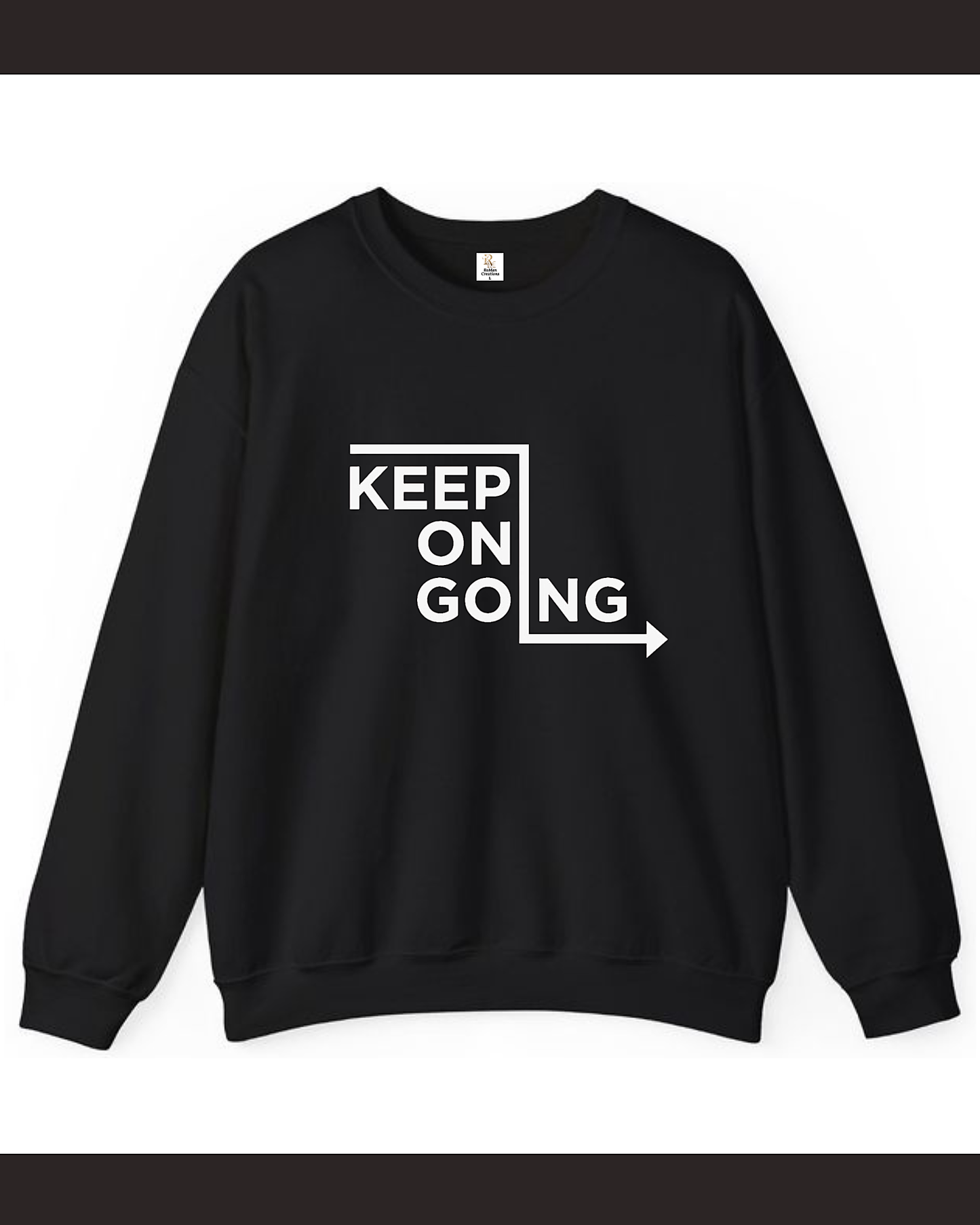 The "Keep on going" Floral Graphic Sweatshirt - Black