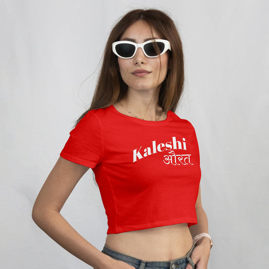 Crop Top With "Kaleshi Aurat" Print